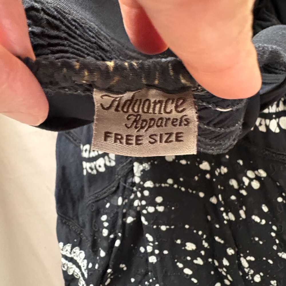 Advance Apparels Black Embroidered Boho Midi Dress Free Size - Picture 9 of 10